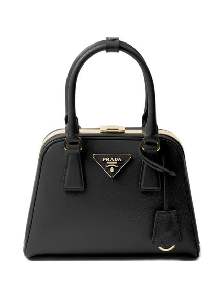 Женская сумка‑тоут Prada Pyramid из кожи, черная