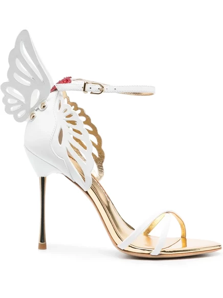 Босоножки Sophia Webster Heavenly 100 мм, белые