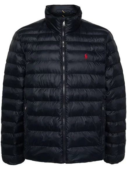 Мужская стеганая куртка Polo Ralph Lauren с вышивкой Pony, темно‑синяя