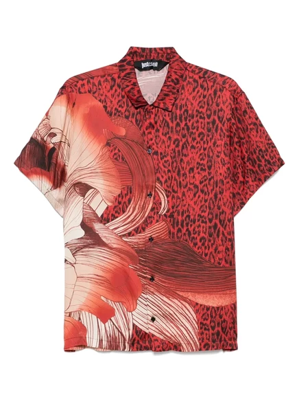 Рубашка с принтом Just Cavalli red