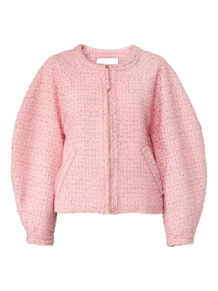 Твидовый пиджак Carolina Herrera blossom pink