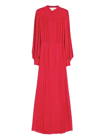 Шелковое платье из жоржета Valentino Garavani red