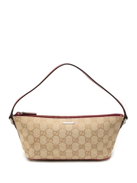 Женская сумка через плечо Gucci Pre-Owned GG Canvas Boat, коричневая