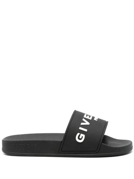 Слайды с тиснением логотипа Givenchy black