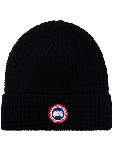 Унисекс шапка Canada Goose Arctic Disc ребристая, черная