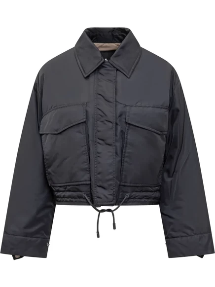 Куртка-бомбер из саржи выходного дня Max Mara blue