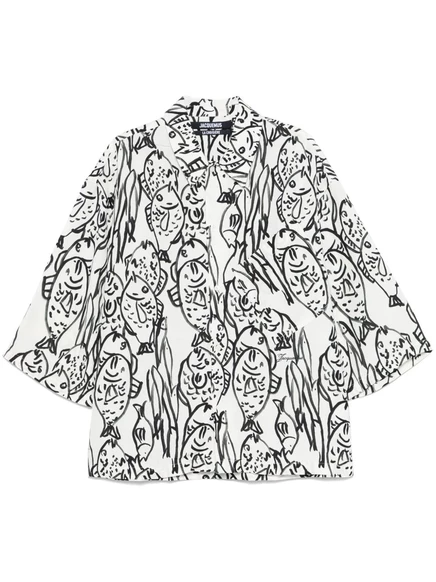 Рубашка Jacquemus Le Chemise с алоэ white