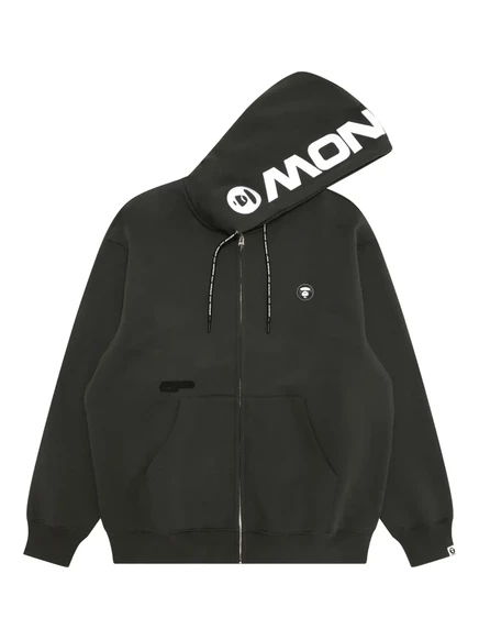Мужское худи AAPE BY A BATHING APE на молнии, серое