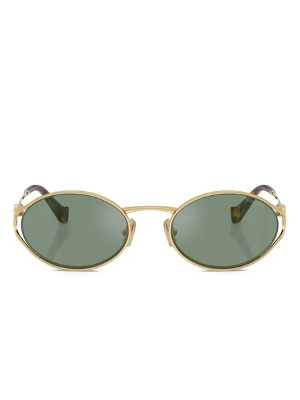 Солнцезащитные очки в круглой оправе Miu Miu Eyewear gold