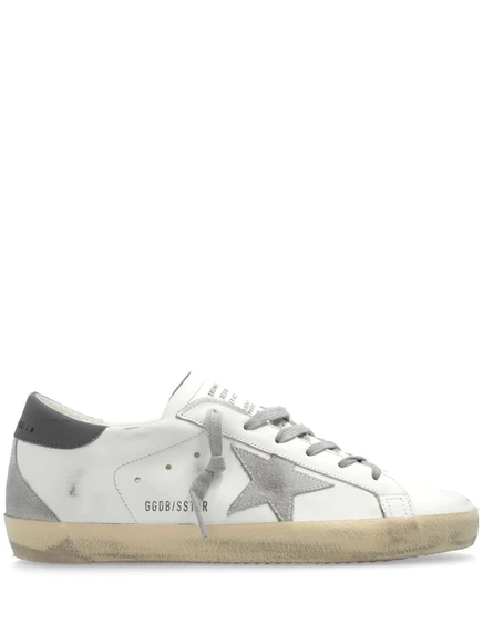 Потертые кожаные кроссовки Golden Goose Super-star white
