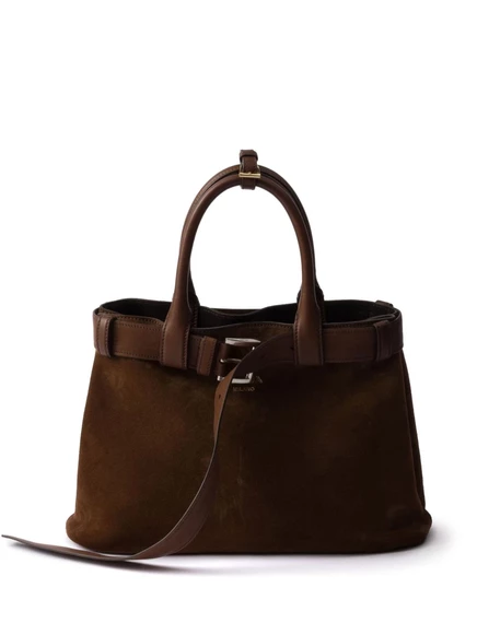 Сумка-тоут Prada со средней пряжкой brown