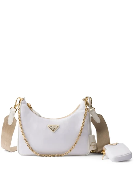 Женская сумка Prada Re-Edition 2005 Re-Nylon, белая