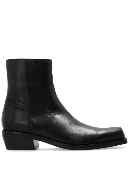 Мужские ботинки Versace Luciano кожаные, черные