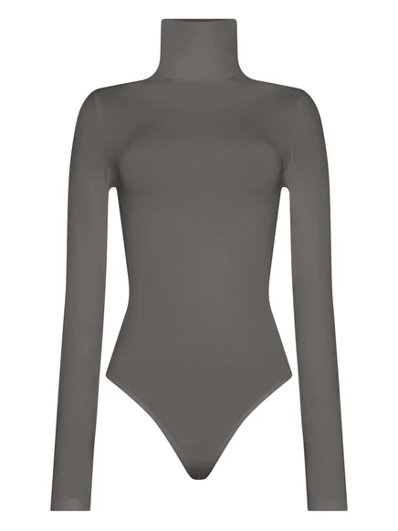 Женское боди Wolford с высоким воротом, серое