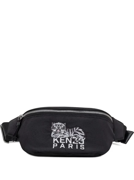 Поясная сумка с вышивкой в виде тигра от Kenzo black