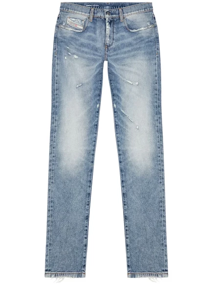 Джинсы зауженного кроя Diesel 2019 D-Strukt blue
