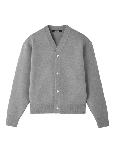Мужской кардиган Jacquemus с V‑образным вырезом, серый