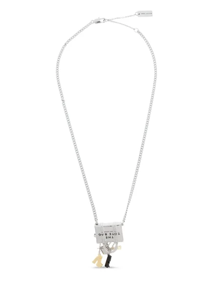 Женское колье marc jacobs с подвеской, серебристое
