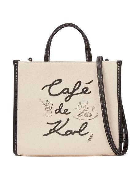 Холщовая сумка Karl Lagerfeld x Jorge Parra neutrals