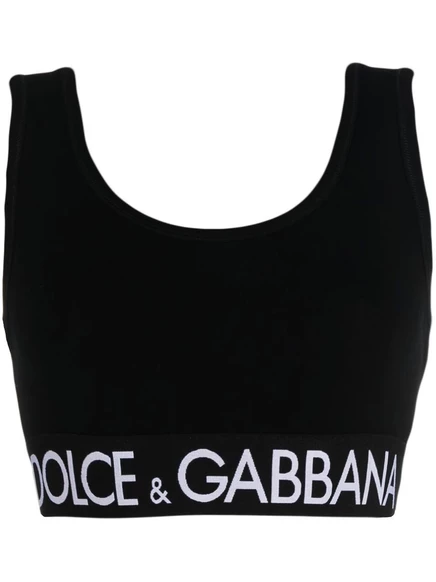 Женская укороченная майка Dolce & Gabbana, черная