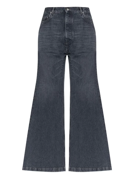 Мужские широкие джинсы Rick Owens DRKSHDW из хлопка, синие