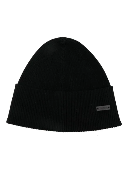 Женская шапка Saint Laurent из кашемира, черная