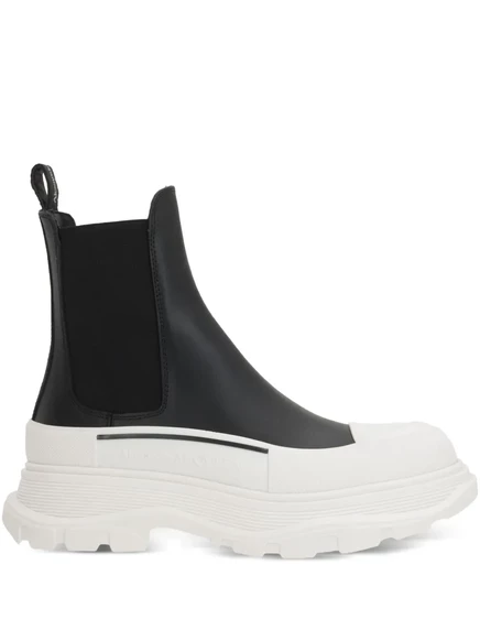 Гладкие ботинки челси с 50-миллиметровым протектором от Alexander McQueen black
