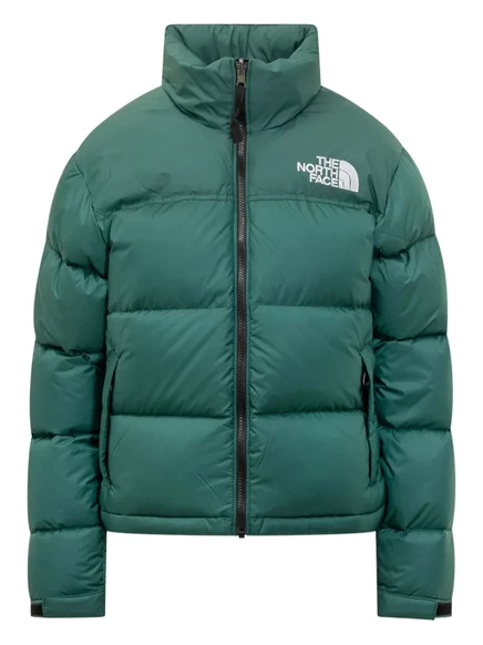 Женская пуховая куртка The North Face с логотипом, зеленая