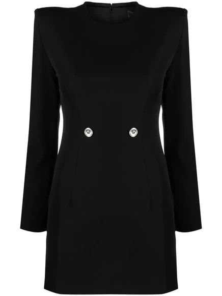 Мини-платье Versace в стиле песочных часов с зернистой текстурой black