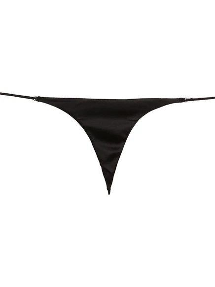 Женские стринги Fleur du Mal Luxe из шелка, черные