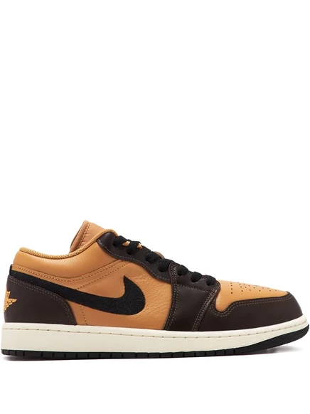 Мужские кроссовки Nike Air Jordan 1 Low кожаные, коричневые