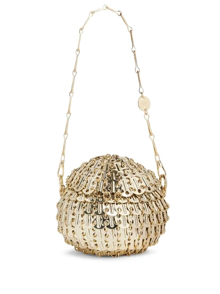 Женский клатч RABANNE 1969 Ball с кольчужной отделкой, золотистый