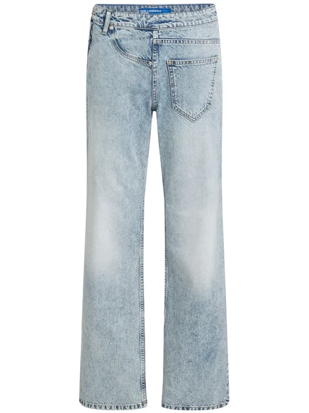 Женские джинсы Karl Lagerfeld Jeans средней посадки с перекрутом, голубые