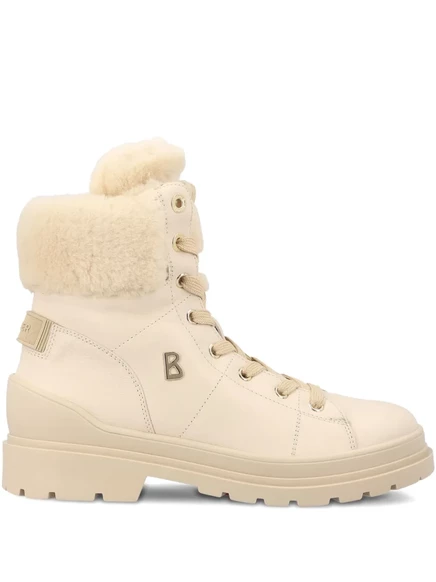 Женские сапоги Bogner St. Moritz кожаные с мехом, бежевые