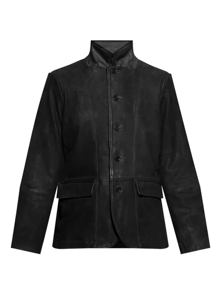 Мужская кожаная куртка AllSaints Survey, черная