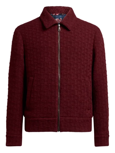 Текстурированная куртка-бомбер ETRO red