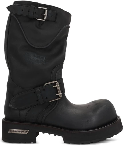 Кожаные сапоги Balenciaga Venom black