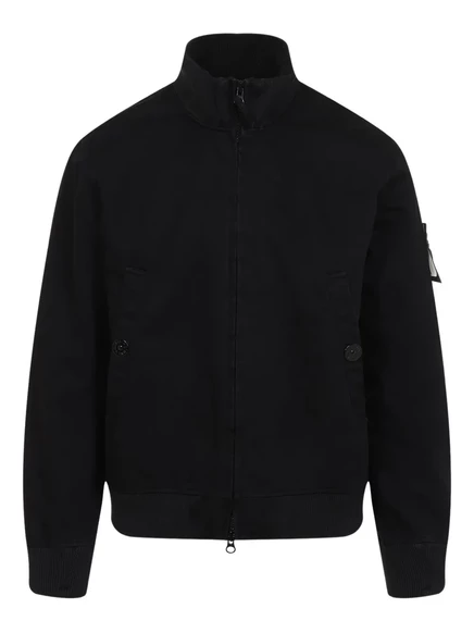 Мужская хлопковая куртка Stone Island, черная