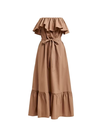 Женское платье Essentiel Antwerp Joyce без бретелек, коричневое