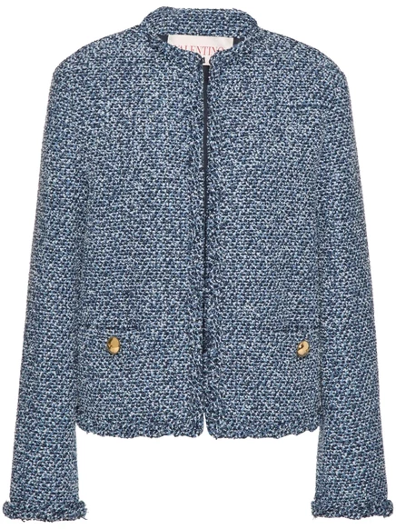 Джинсовый твидовый пиджак Valentino Garavani blue