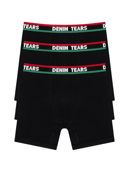 Мужские боксеры Denim Tears, 3 пары, черные