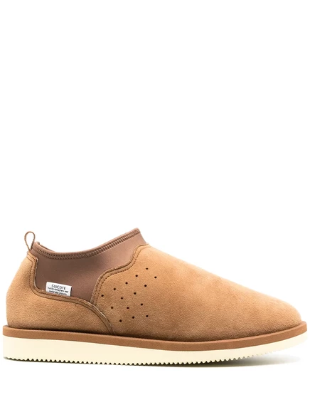 Унисекс слипоны Suicoke Ron из замши с мехом, коричневые