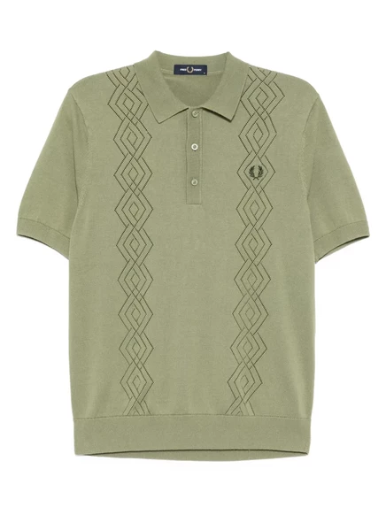Мужская футболка-поло Fred Perry, хлопковая, оливковая