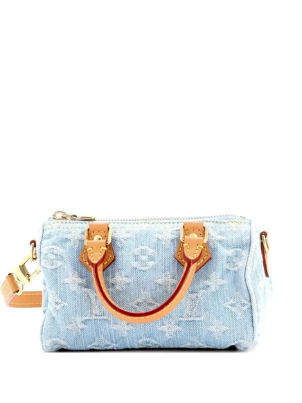 Женская сумка Louis Vuitton Speedy Bandouliere Nano, синяя