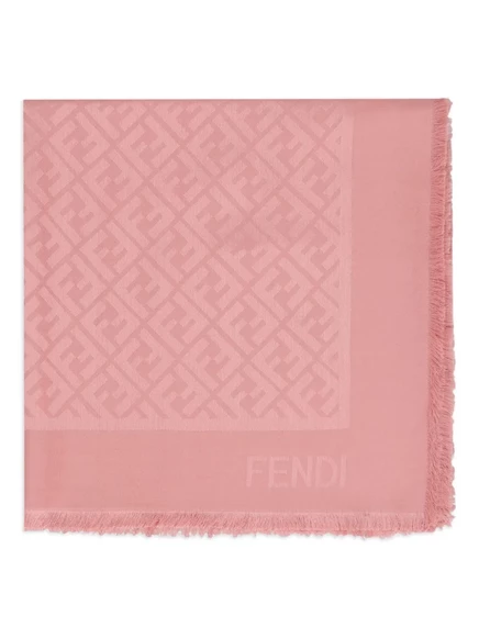 Женский палантин Fendi с логотипом FF, розовый