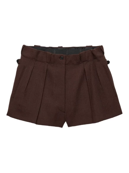 Шерстяные шорты Prada chevron brown