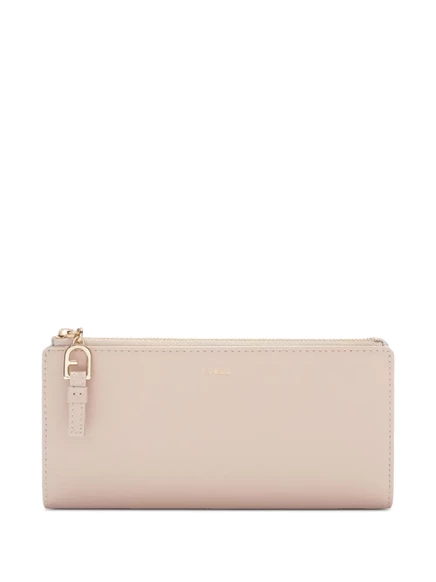 Женский кошелек Furla кожаный, светло-розовый