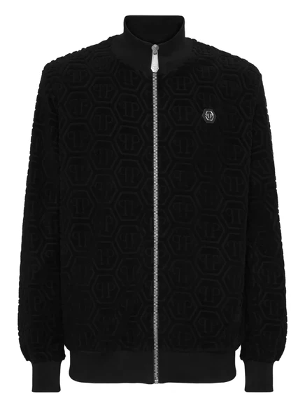 Мужская толстовка Philipp Plein на молнии, черная