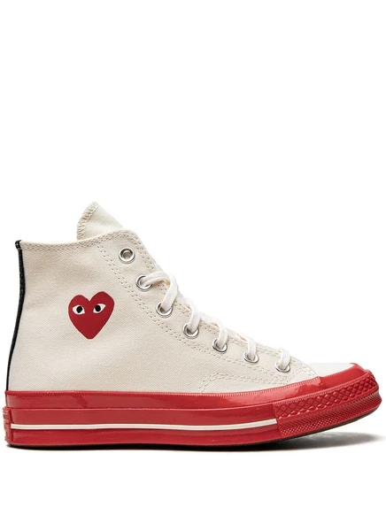 Унисекс кеды Converse Chuck 70 High x CdG Play, белые