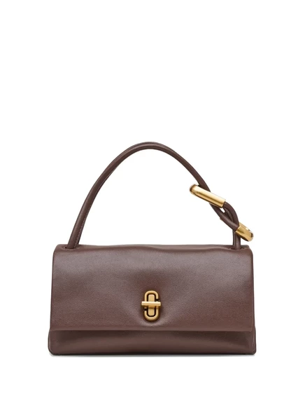 Двойная кожаная сумка Marc Jacobs mini brown